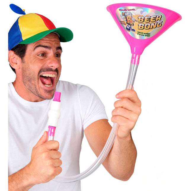JUEGO DEL EMBUDO DE CERVEZA ROSA