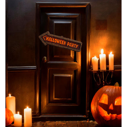Cartel Puerta Halloween Fiesta Halloween 56cm