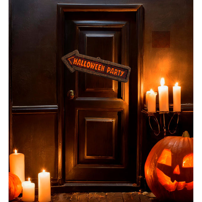 Cartel Puerta Halloween Fiesta Halloween 56cm