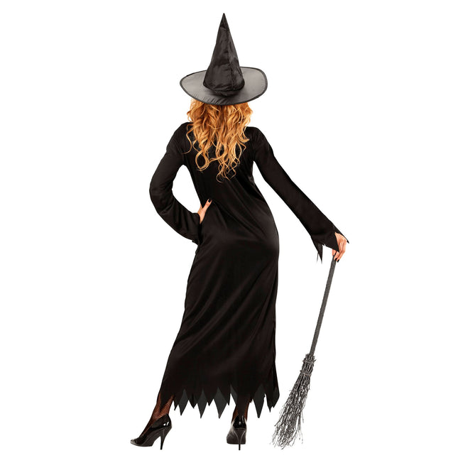 Disfraz de Halloween de Bruja Negra Dorada para Mujer 2 piezas