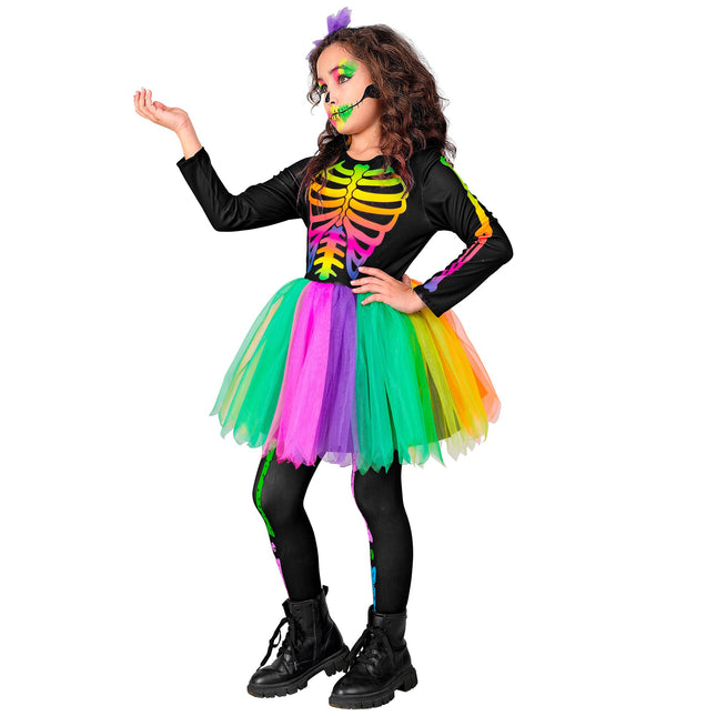 Vestido de Halloween Esqueleto de colores