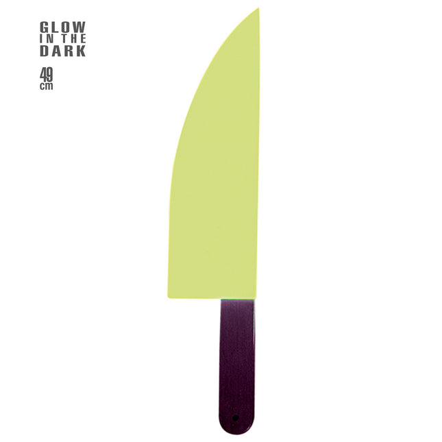 Cuchillo Falso Halloween Brilla en la Oscuridad