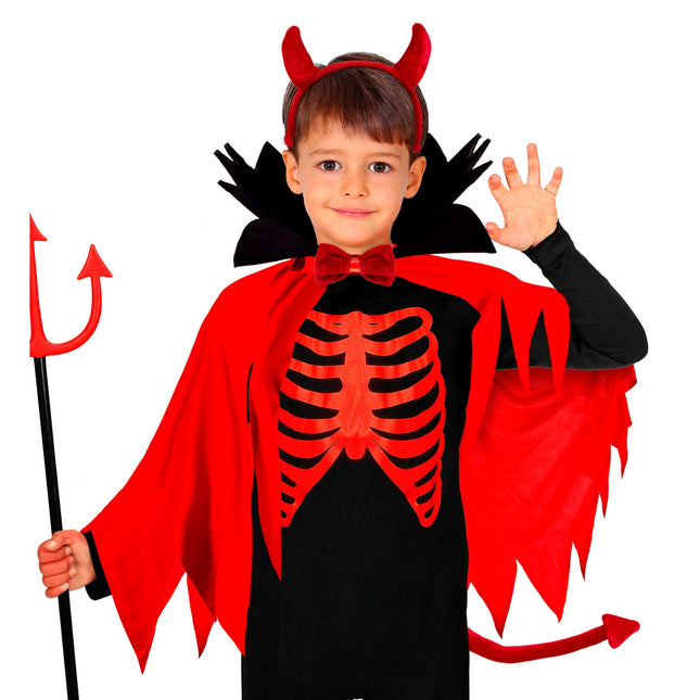 Set Accesorios Halloween Diablo Rojo