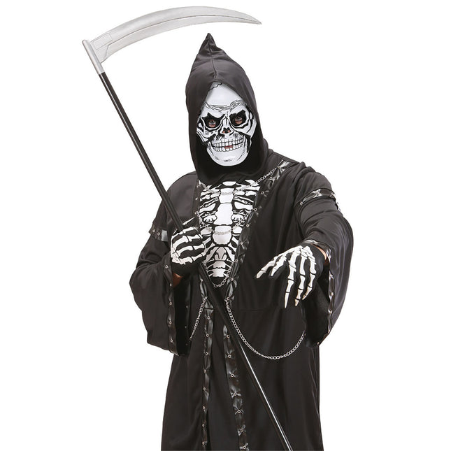 Máscara de Halloween Negra Blanca Calavera