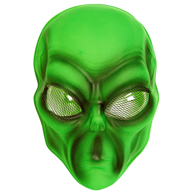 Máscara de Halloween Verde Alien Plástico