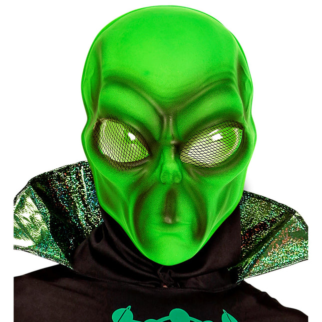 Máscara de Halloween Verde Alien Plástico