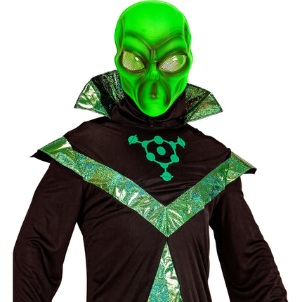 Máscara de Halloween Verde Alien Plástico