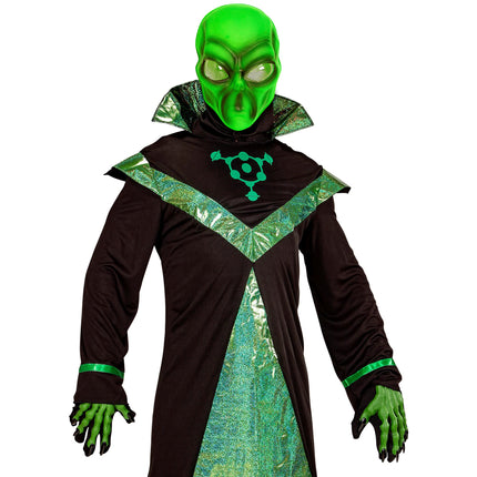 Máscara de Halloween Verde Alien Plástico