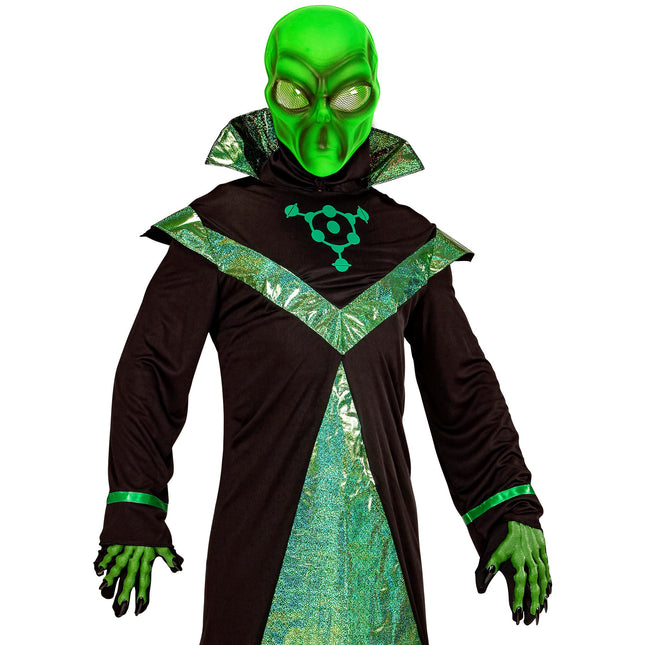 Máscara de Halloween Verde Alien Plástico