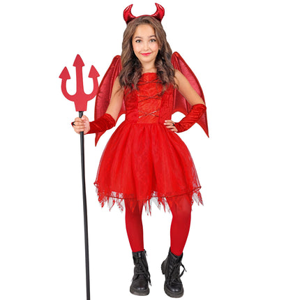 Disfraz de Halloween Duicel Rojo Niña 6 piezas
