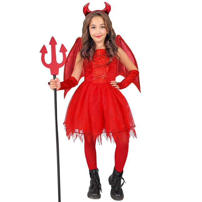 Disfraz de Halloween Duicel Rojo Niña 6 piezas
