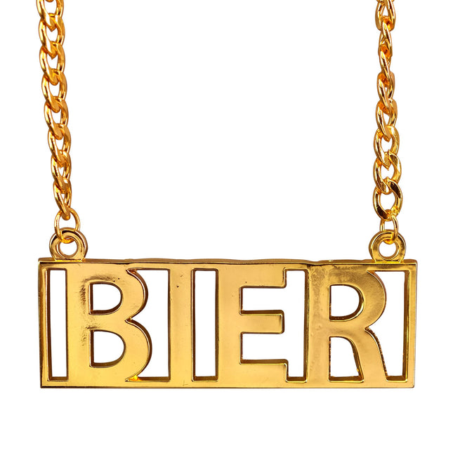 COLLAR CERVEZA ORO 65 CM