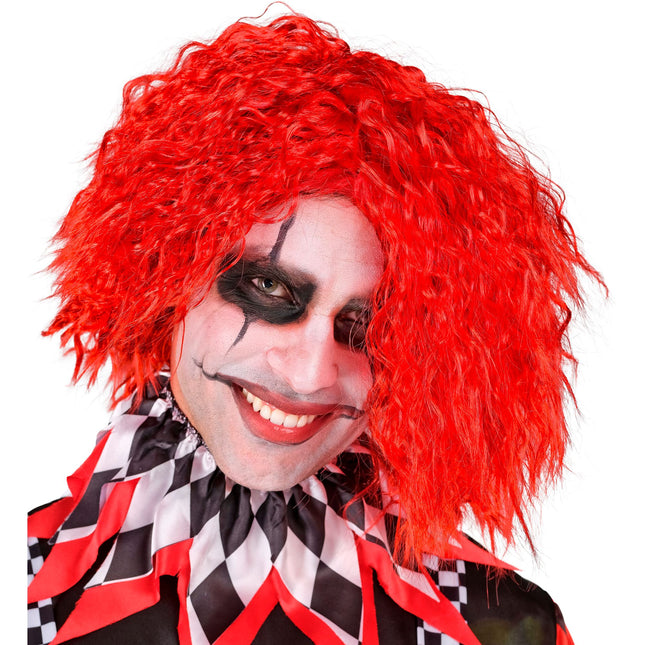 Peluca Halloween Rojo Rizado Payaso