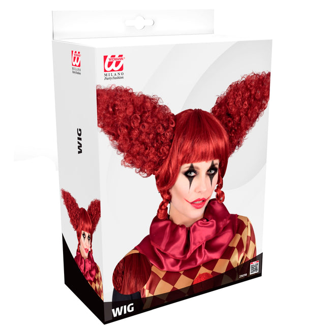 Peluca Halloween Payaso Rojo