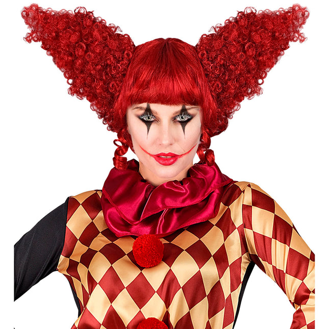 Peluca Halloween Payaso Rojo