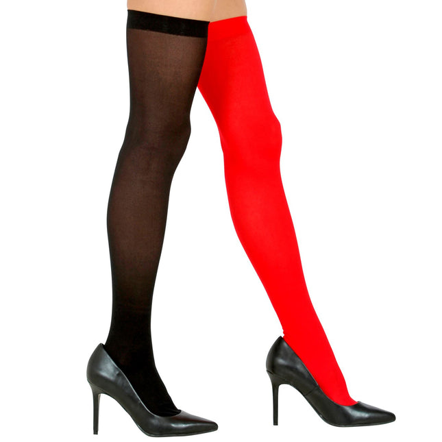 Medias de Halloween Rojo Negro