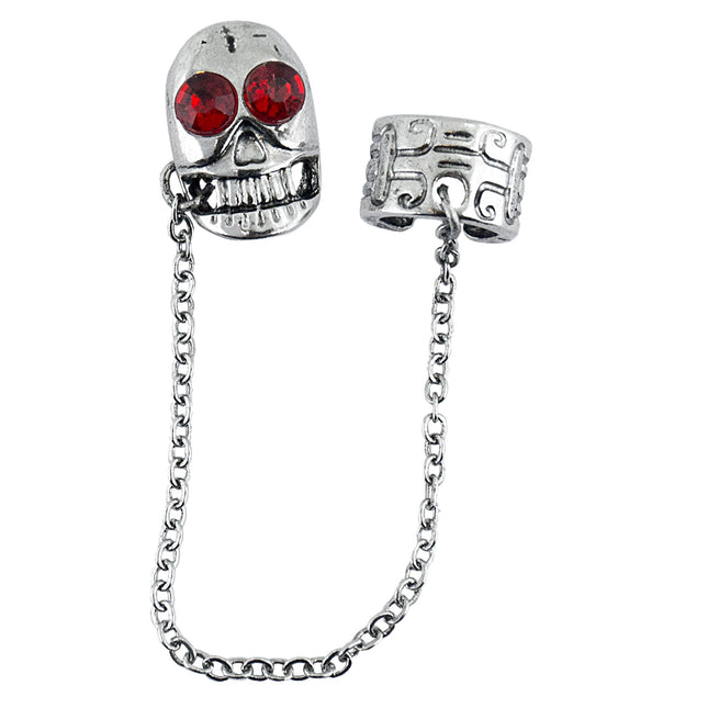 Pendientes de Halloween Calavera con gema