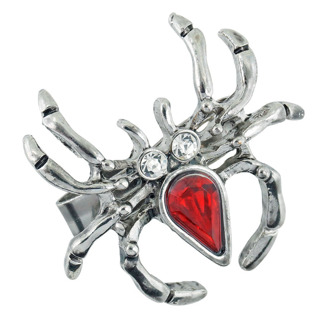Anillo Halloween Araña Con Piedra