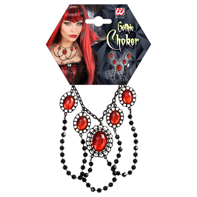 Collar de Halloween con piedras