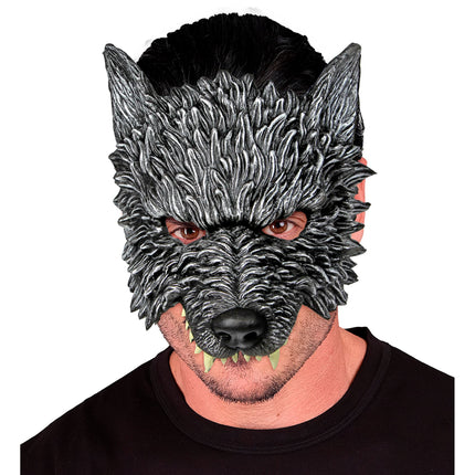 Máscara Halloween Lobo Gris