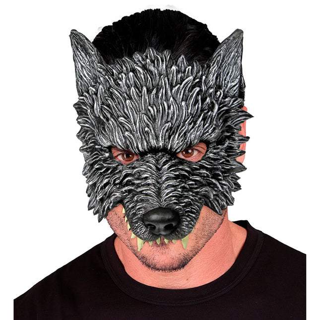 Máscara Halloween Lobo Gris