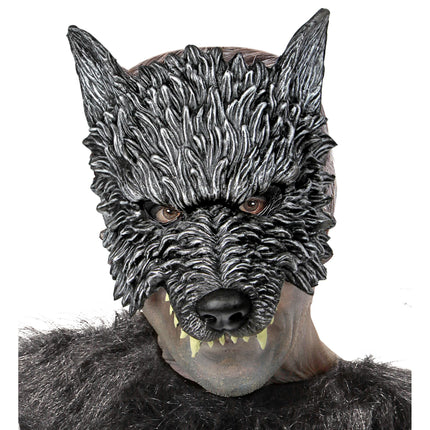 Máscara Halloween Lobo Gris