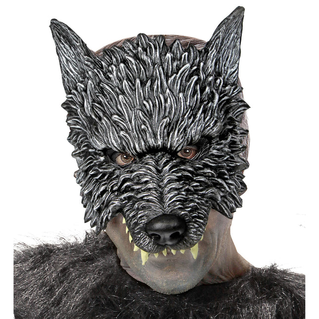 Máscara Halloween Lobo Gris