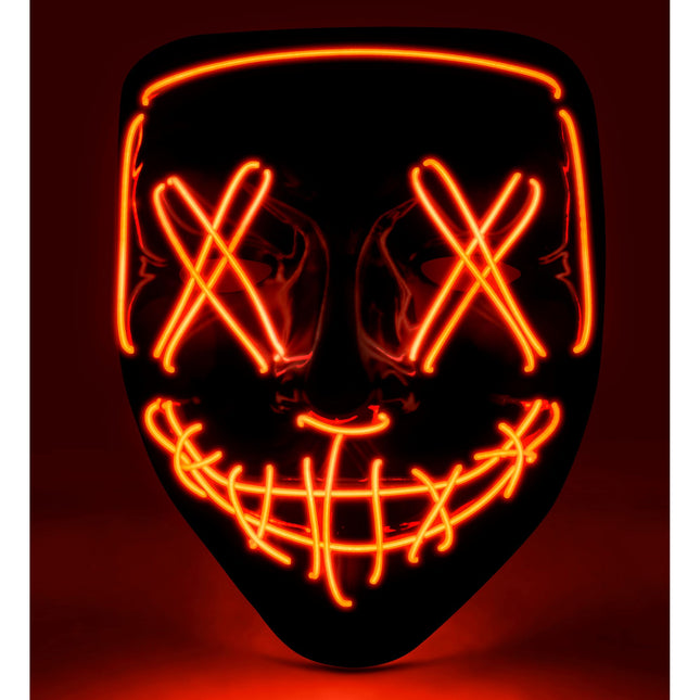 Máscara Halloween Roja Con Luz
