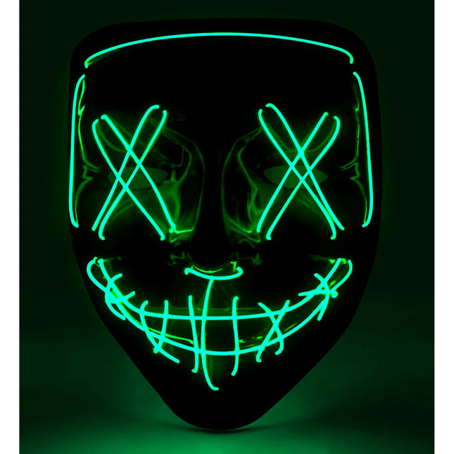 Máscara de Halloween Verde con Luz