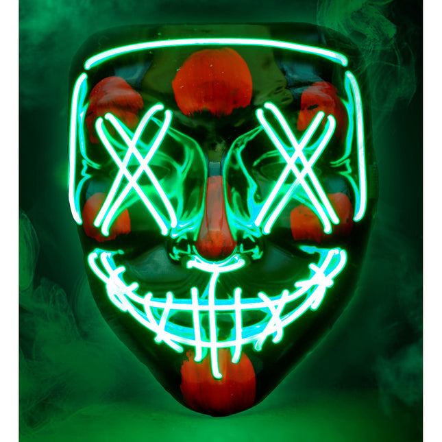 Máscara de Halloween Verde con Luz