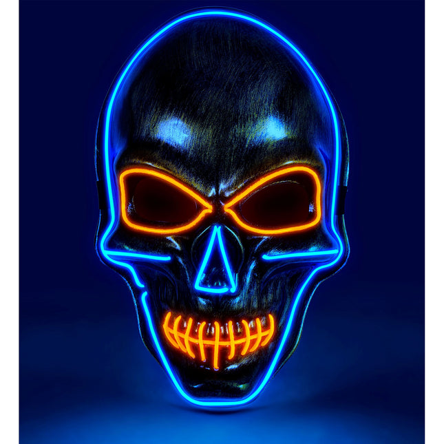 Máscara de Halloween Calavera de Colores con Luz