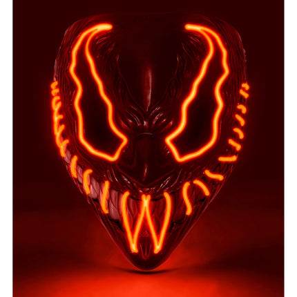 Máscara Halloween Monstruo Rojo Con Luz