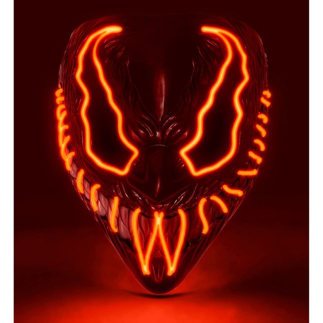 Máscara Halloween Monstruo Rojo Con Luz