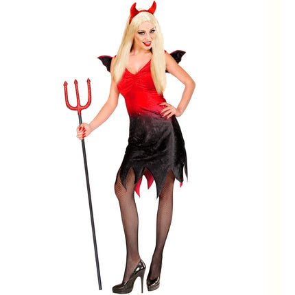 Vestido de Halloween Rojo Negro Señoras Sexy Diablo