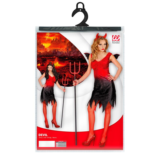 Vestido de Halloween Rojo Negro Señoras Sexy Diablo