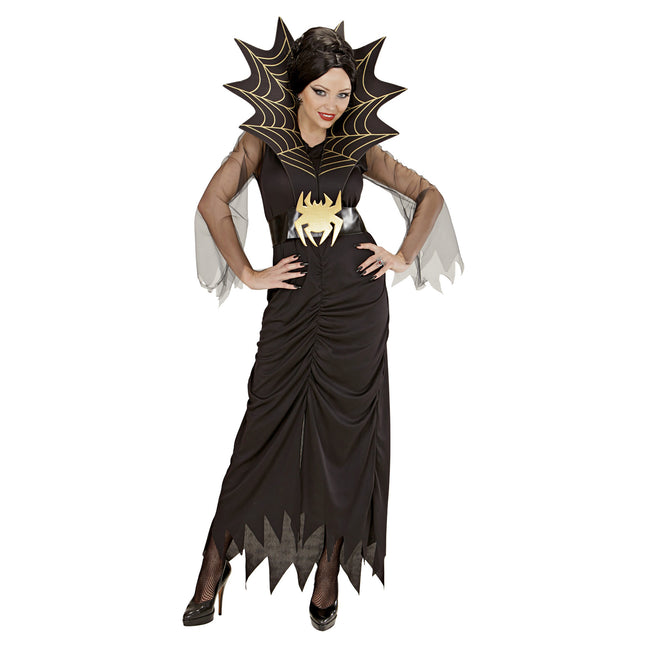 Vestido de Halloween Negro Señora Araña