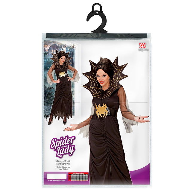Vestido de Halloween Negro Señora Araña