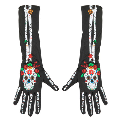 Guantes Día De Los Muertos 40cm