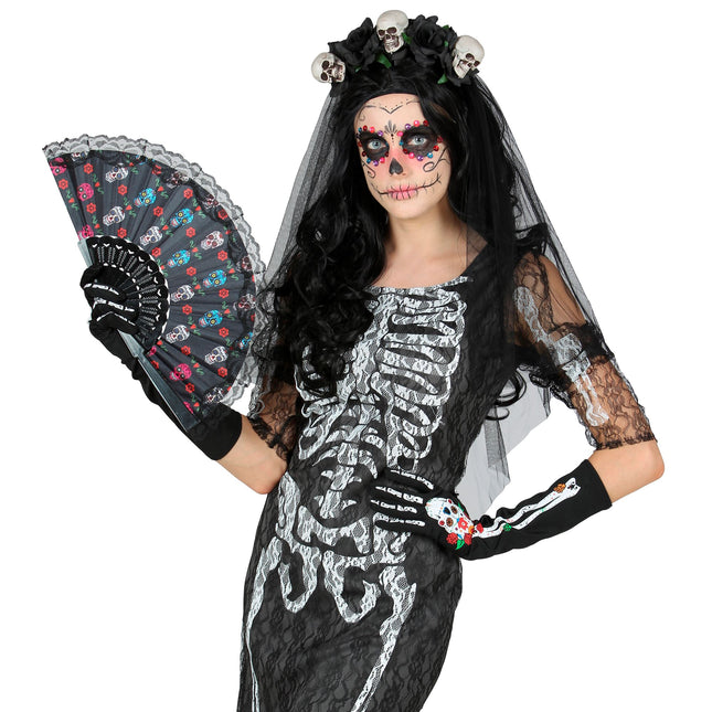 Guantes Día De Los Muertos 40cm