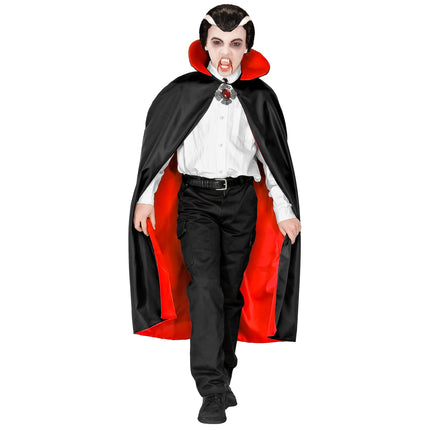 Capa Halloween Negro Rojo Niño