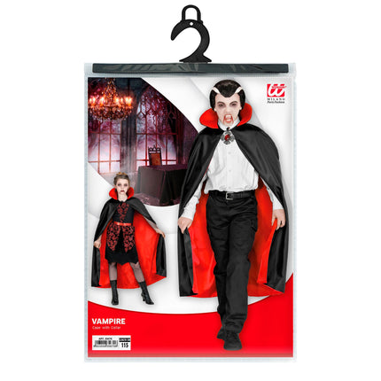 Capa Halloween Negro Rojo Niño