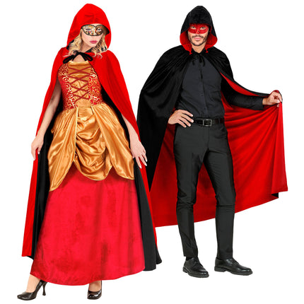 Capa de Halloween Negro Rojo
