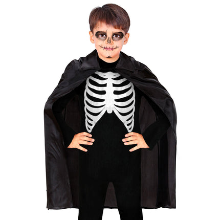 Capa de Halloween Negra Niño 90cm