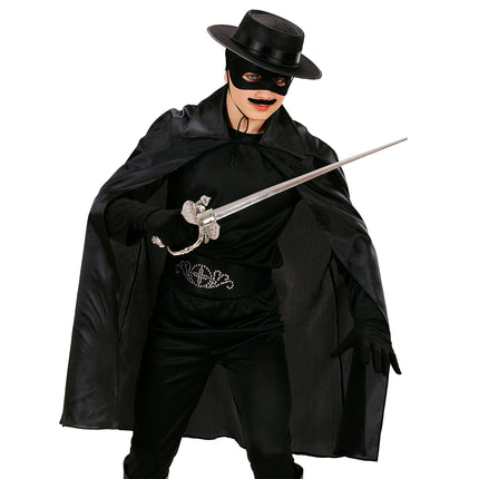 Capa de Halloween Negra Niño 90cm