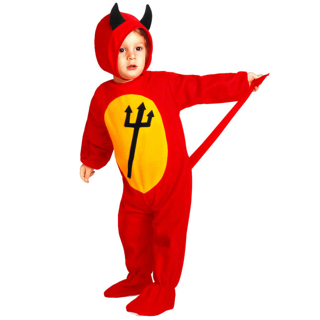 Disfraz de Halloween Diablo Rojo Bebé 2 piezas