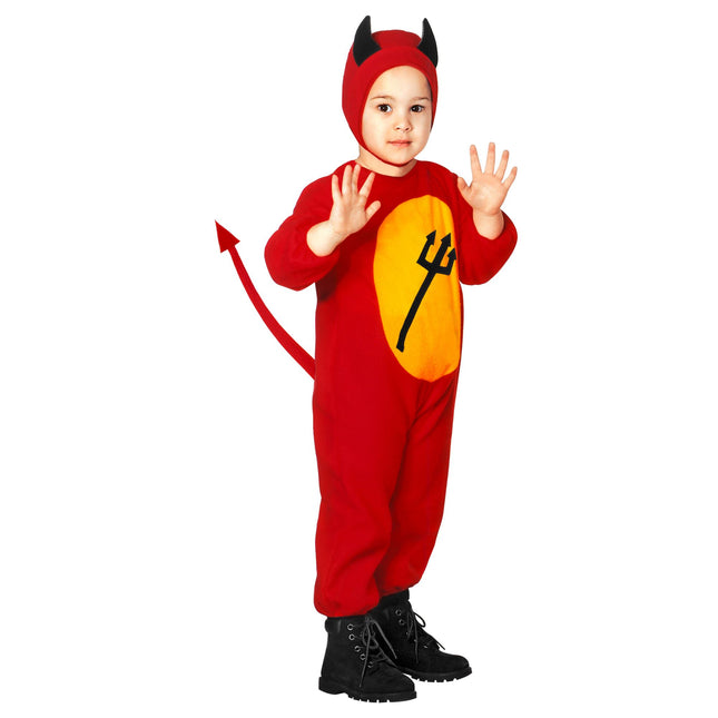 Disfraz de Halloween Diablo Rojo Bebé 2 piezas