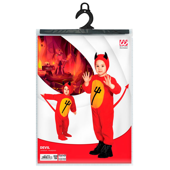 Disfraz de Halloween Diablo Rojo Bebé 2 piezas