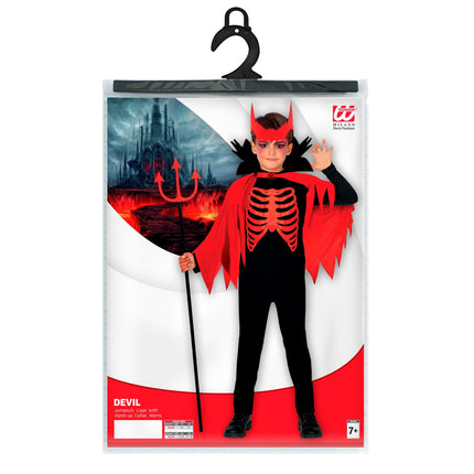 Disfraz Halloween Negro Rojo Niño Diablo