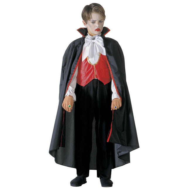 Disfraz Halloween Negro Rojo Niño Drácula