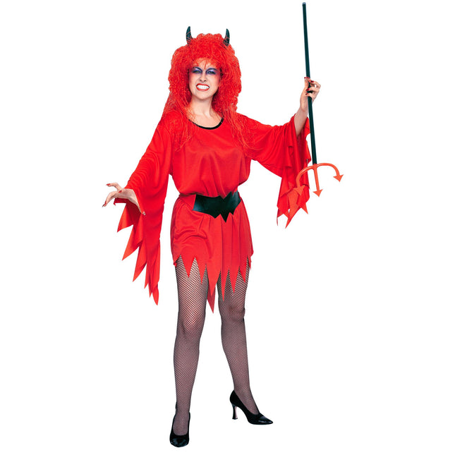 Vestido Halloween Rojo Damas Diablesa